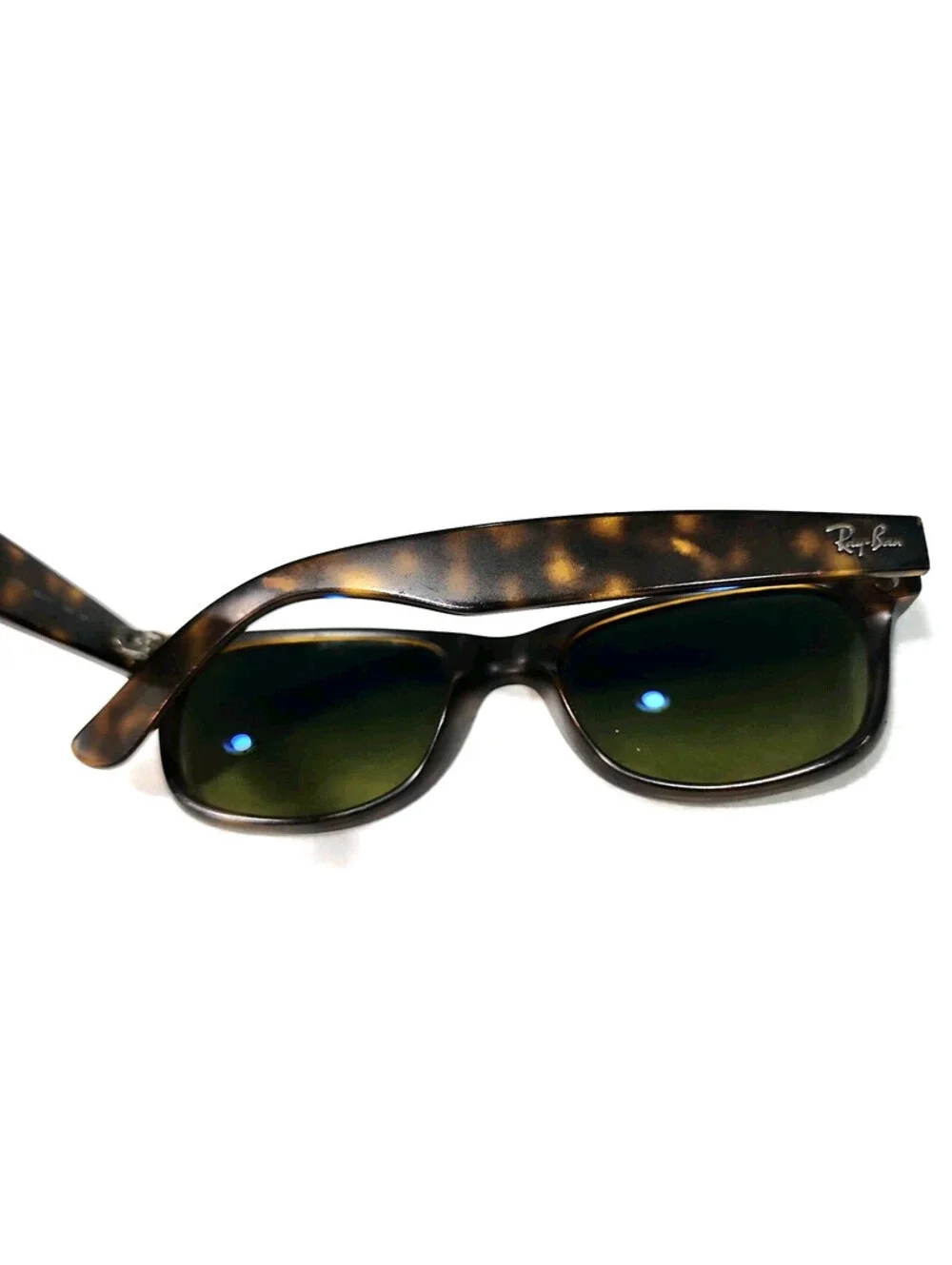 Ray Ban RB2132 894/76 New Wayfarer Tortoise Green Polarized Sunglasses 52-18 145